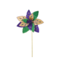 Vibrant Mardi Gras Poinsettia Flower Stem in Green, Purple & Gold - 22"L Decorative Supply-HG3266